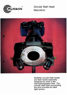 Multiblitz Ringflash manual. Camera Instructions.